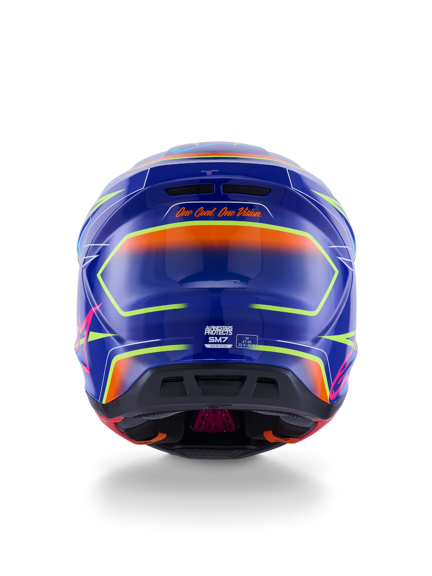 Alpinestars SM7 Cast Helmet - Blue / Pink / Yellow