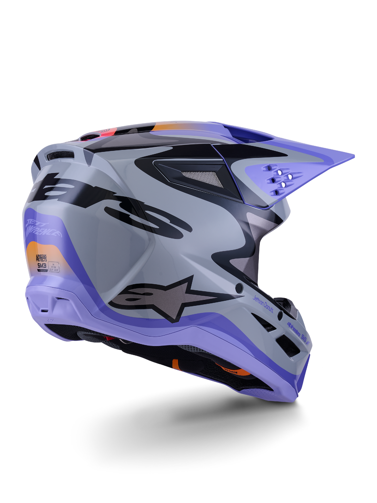 Alpinestars SM3 Jettson Youth Helmet - Grey / Purple