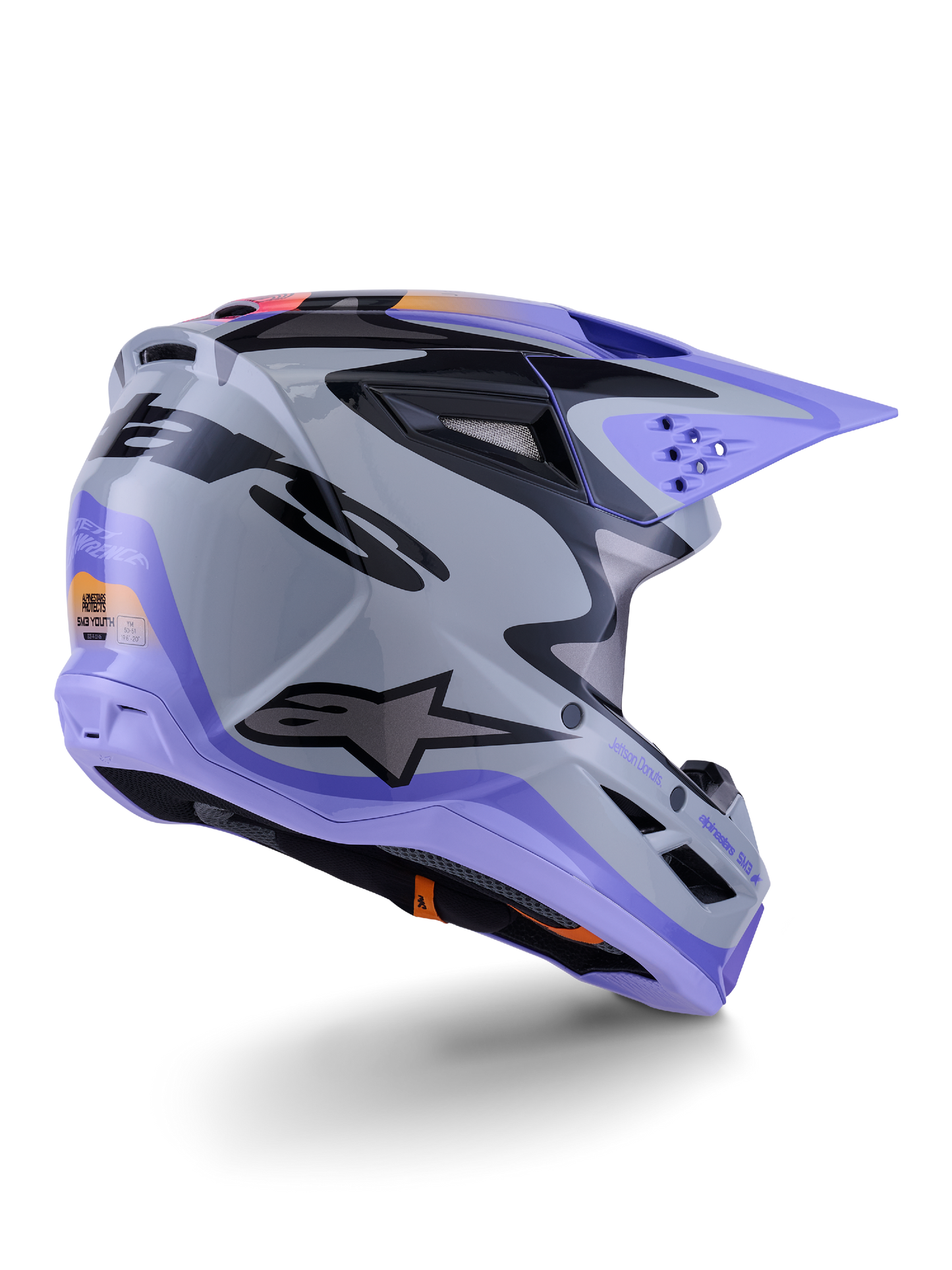 Alpinestars SM3 Jettson Youth Helmet - Grey / Purple