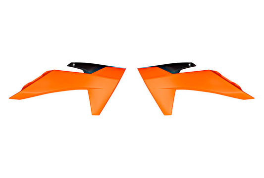 Rtech Radiator Shrouds - Orange / Black