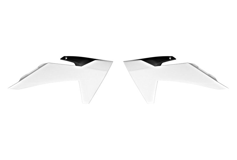 Rtech Radiator Shrouds - White / Black