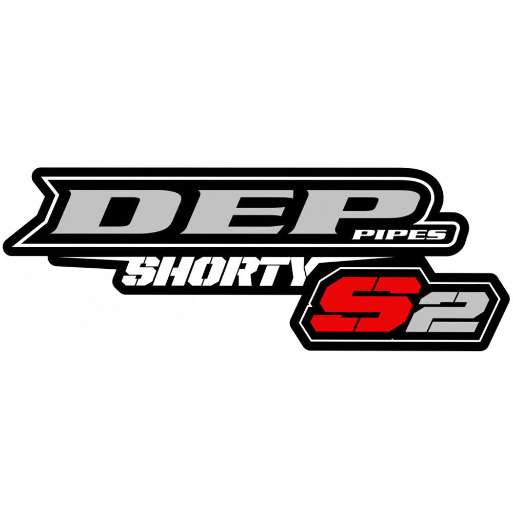 DEP Pipes S2 2 Stroke Shorty Round Silencer Sticker