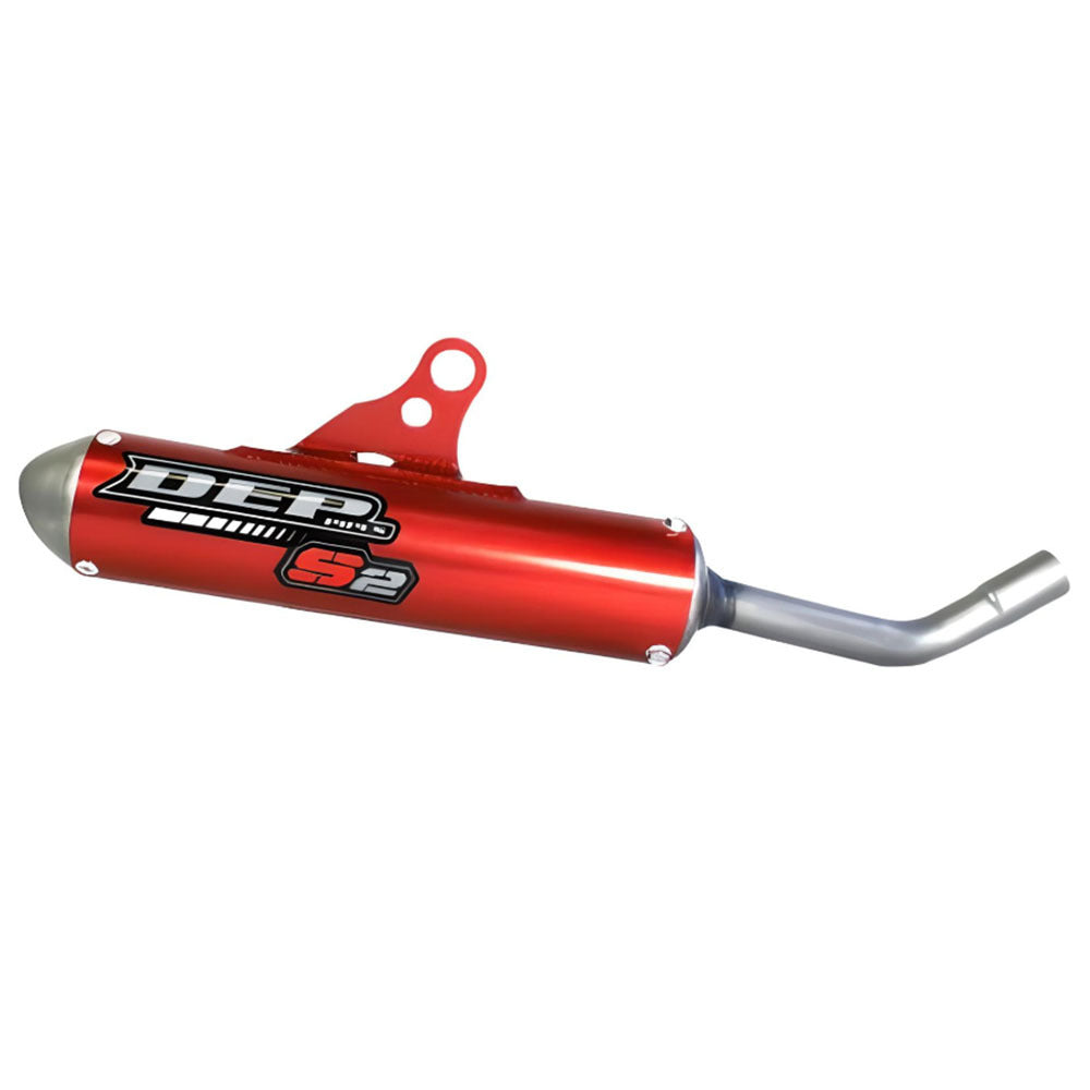 DEP Pipes 2 Stroke MX Silencer - Red