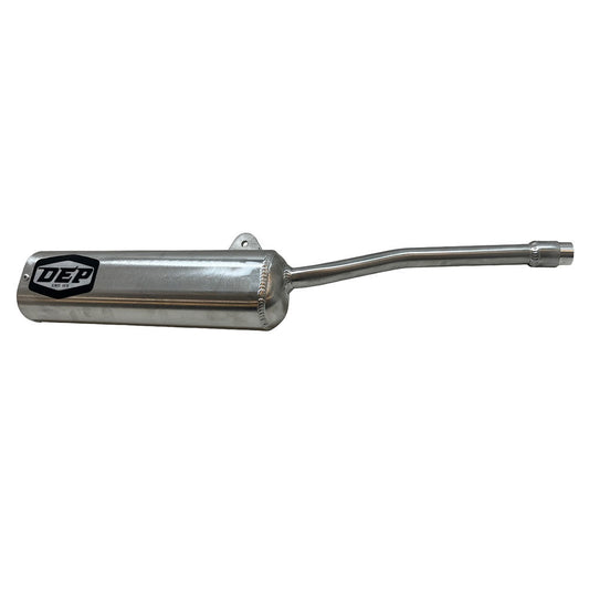 DEP Pipes Silver 2 Stroke Road Silencer - Silver