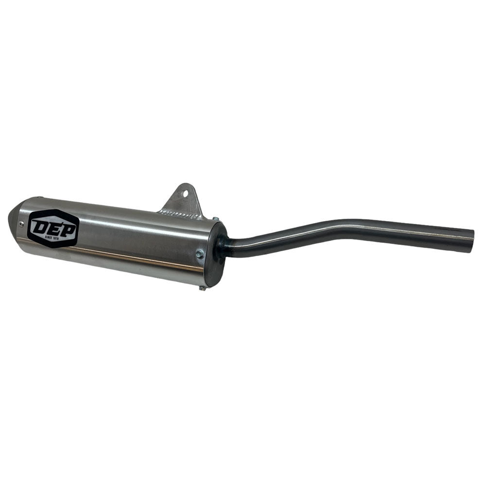 DEP Pipes Silver 2 Stroke Road Silencer - Silver