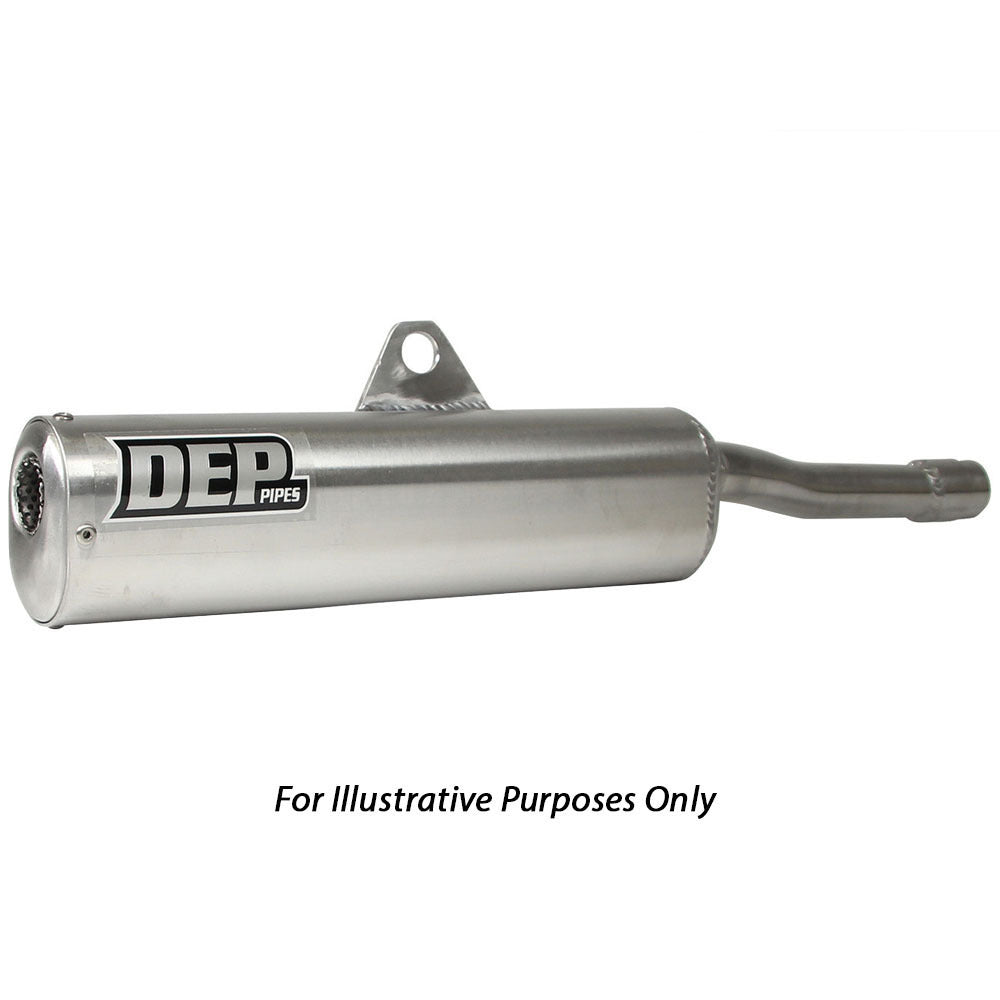 DEP Pipes Silver 2 Stroke Road Silencer - Silver