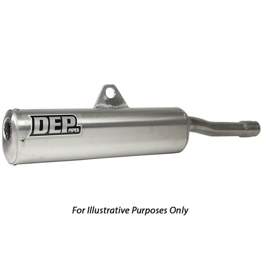 DEP Pipes Silver 2 Stroke Road Silencer - Silver