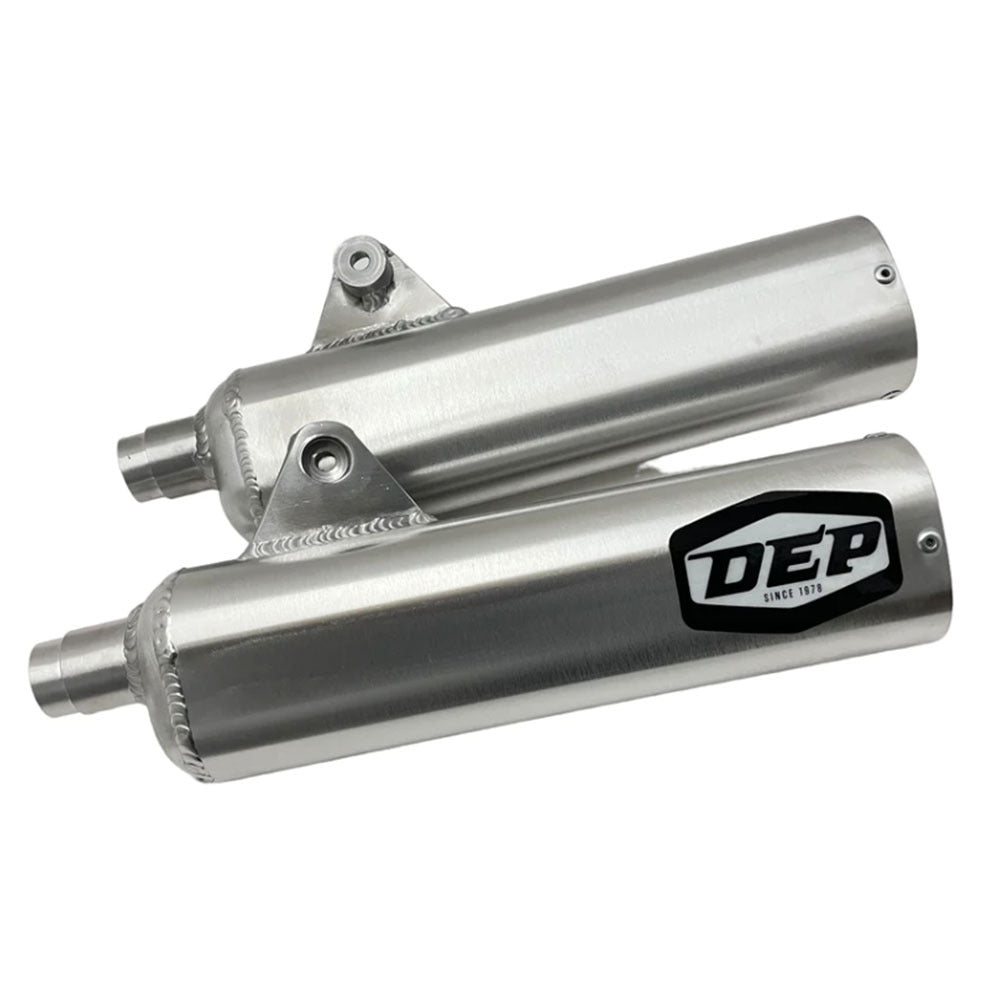 DEP Pipes 2 Stroke Sports Road Silencer - Silver