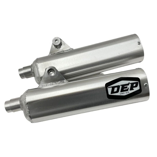 DEP Pipes 2 Stroke Sports Road Silencer - Silver