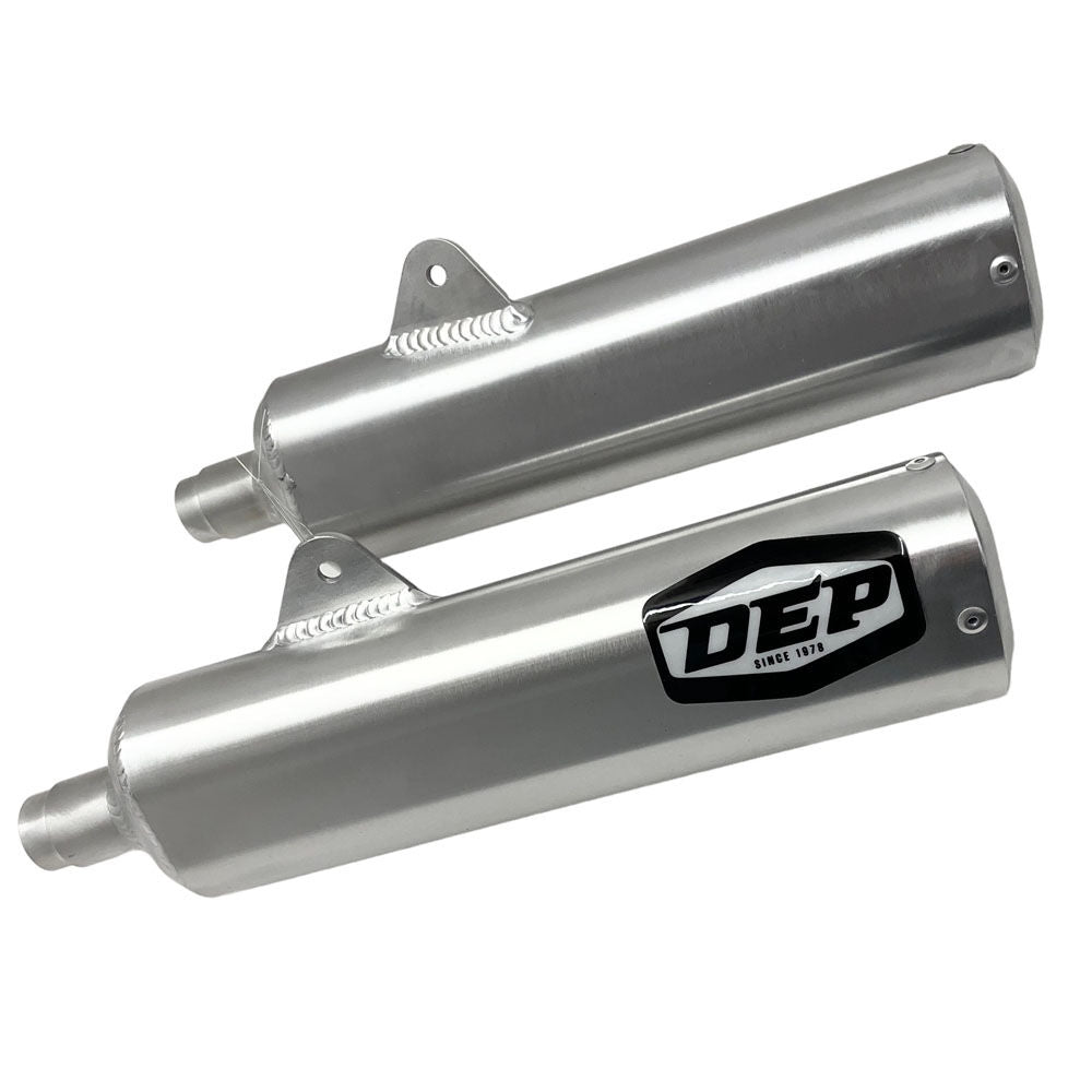 DEP Pipes 2 Stroke Sports Road Silencer - Silver