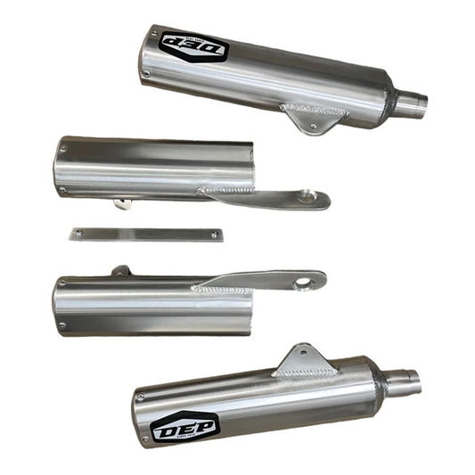 DEP Pipes 2 Stroke Sports Road Silencer - Silver