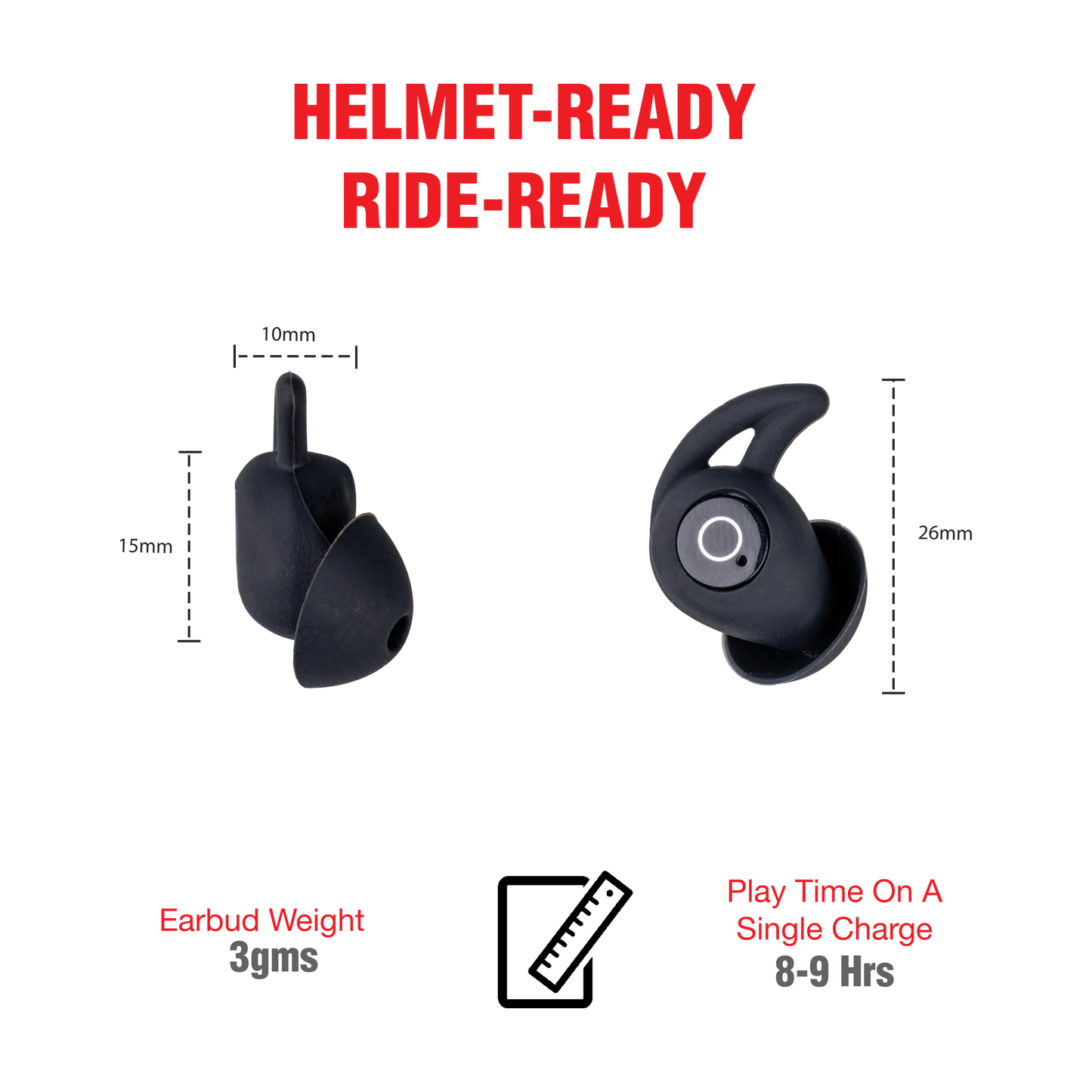 MOTOLINQ Core Wireless Motorcycle Earbuds