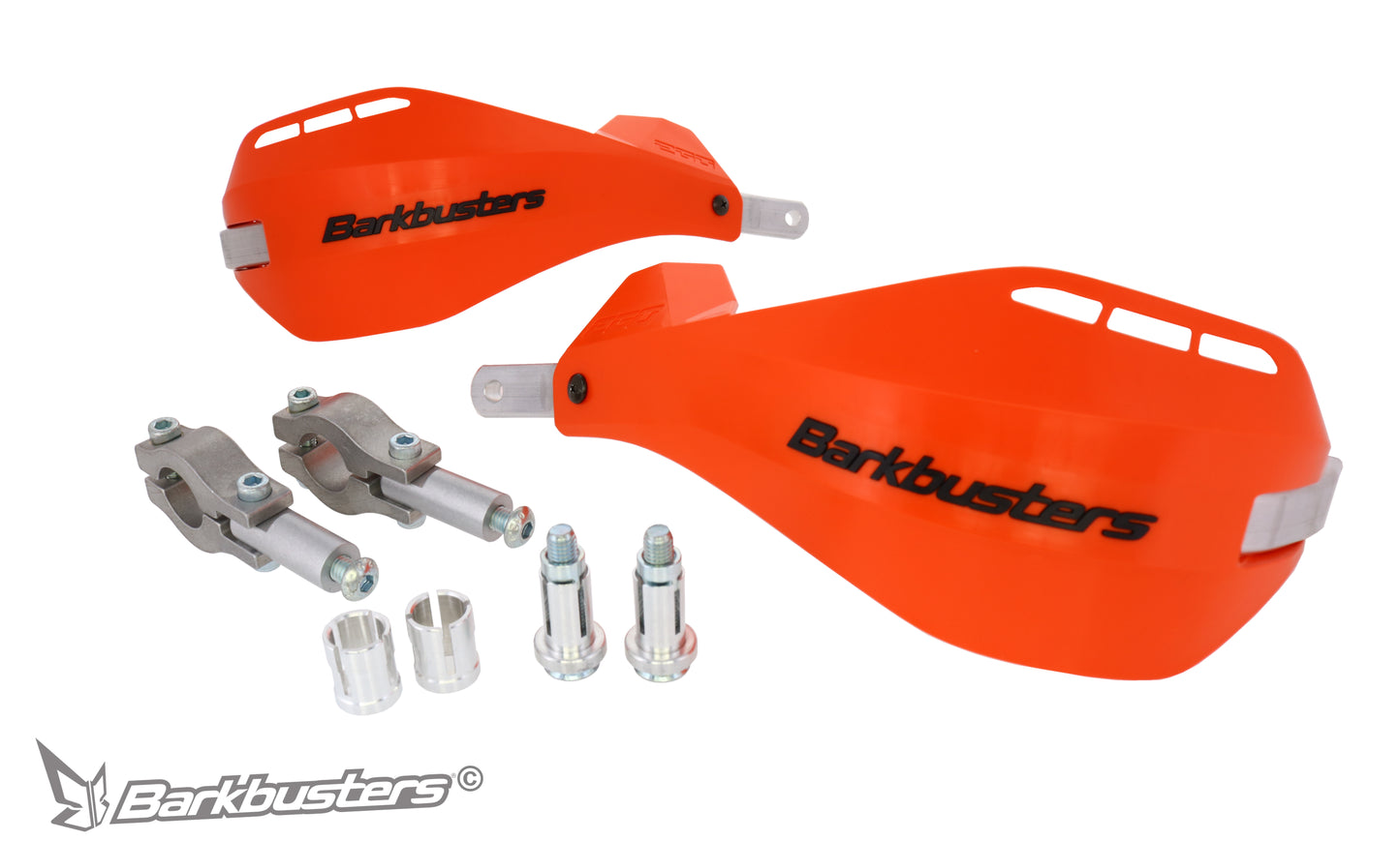 Barkbusters Ego Mini Handguard Two Point Mount (Straight 22mm) Orange