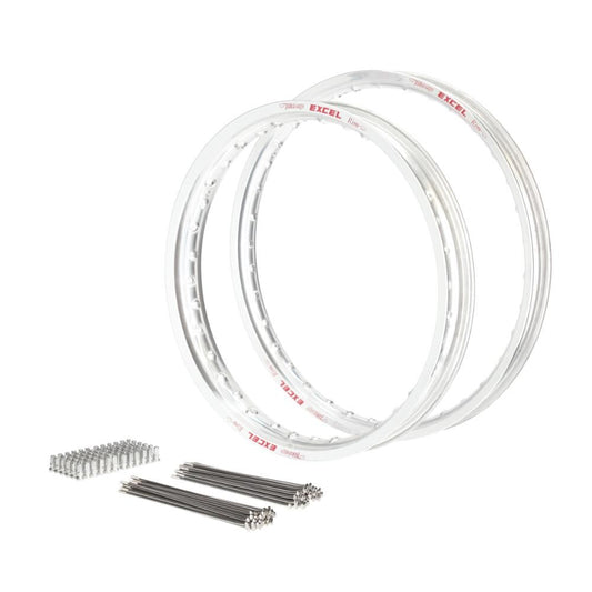 Excel Rim & Spoke Kit (21x1.60 / 18x2.15) - Silver