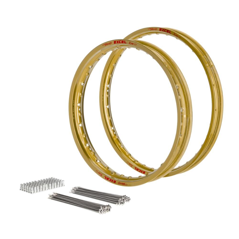 Excel Rim & Spoke Kit (21x1.60 / 19x2.15) - Gold