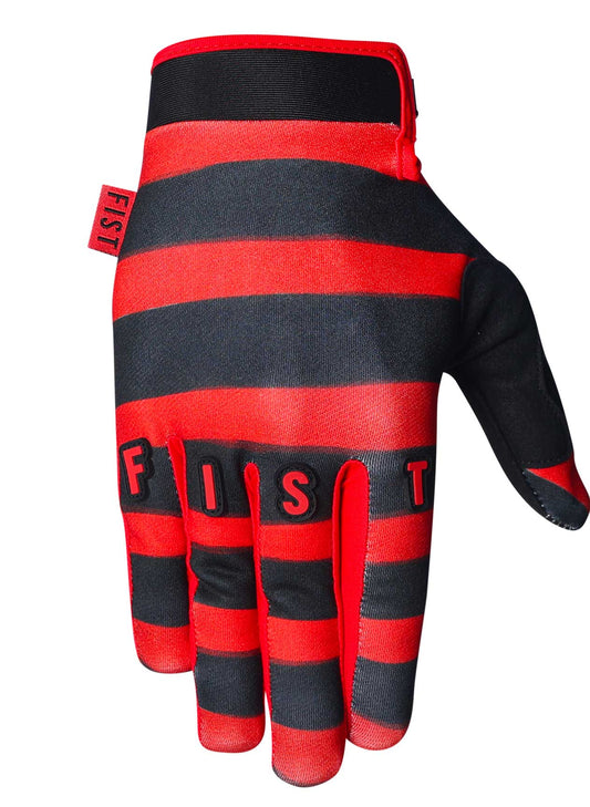 Fist Red Stripe Gloves - Red / Black