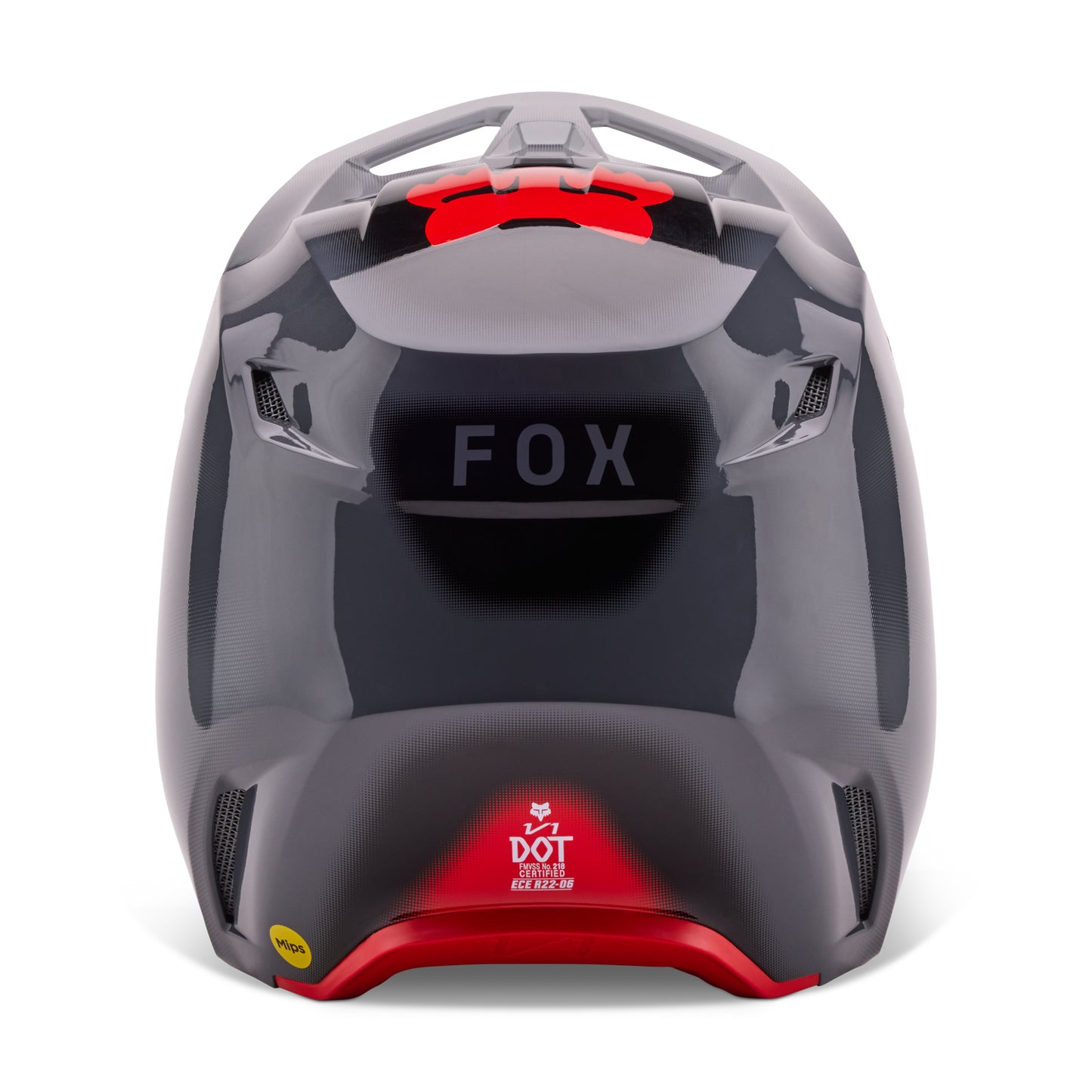 Fox MX24.5 V1 Interfere Helmet - Grey Red
