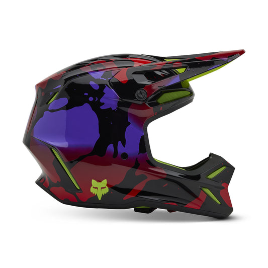 Fox MX25 V3 Throttle Helmet - Black / Yellow