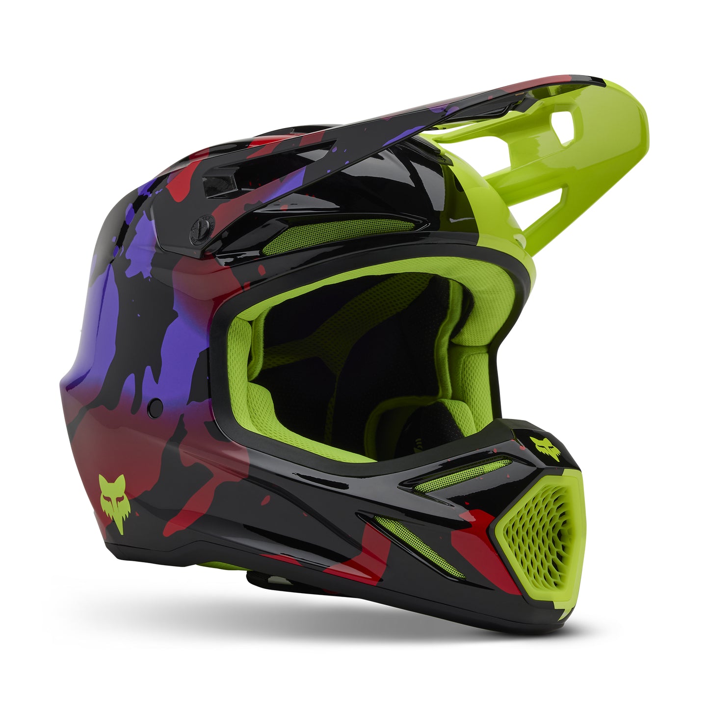 Fox MX25 V3 Throttle Helmet - Black / Yellow