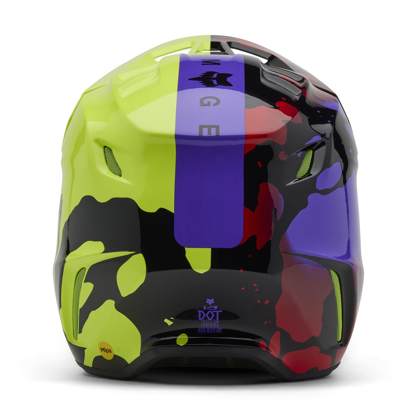 Fox MX25 V3 Throttle Helmet - Black / Yellow