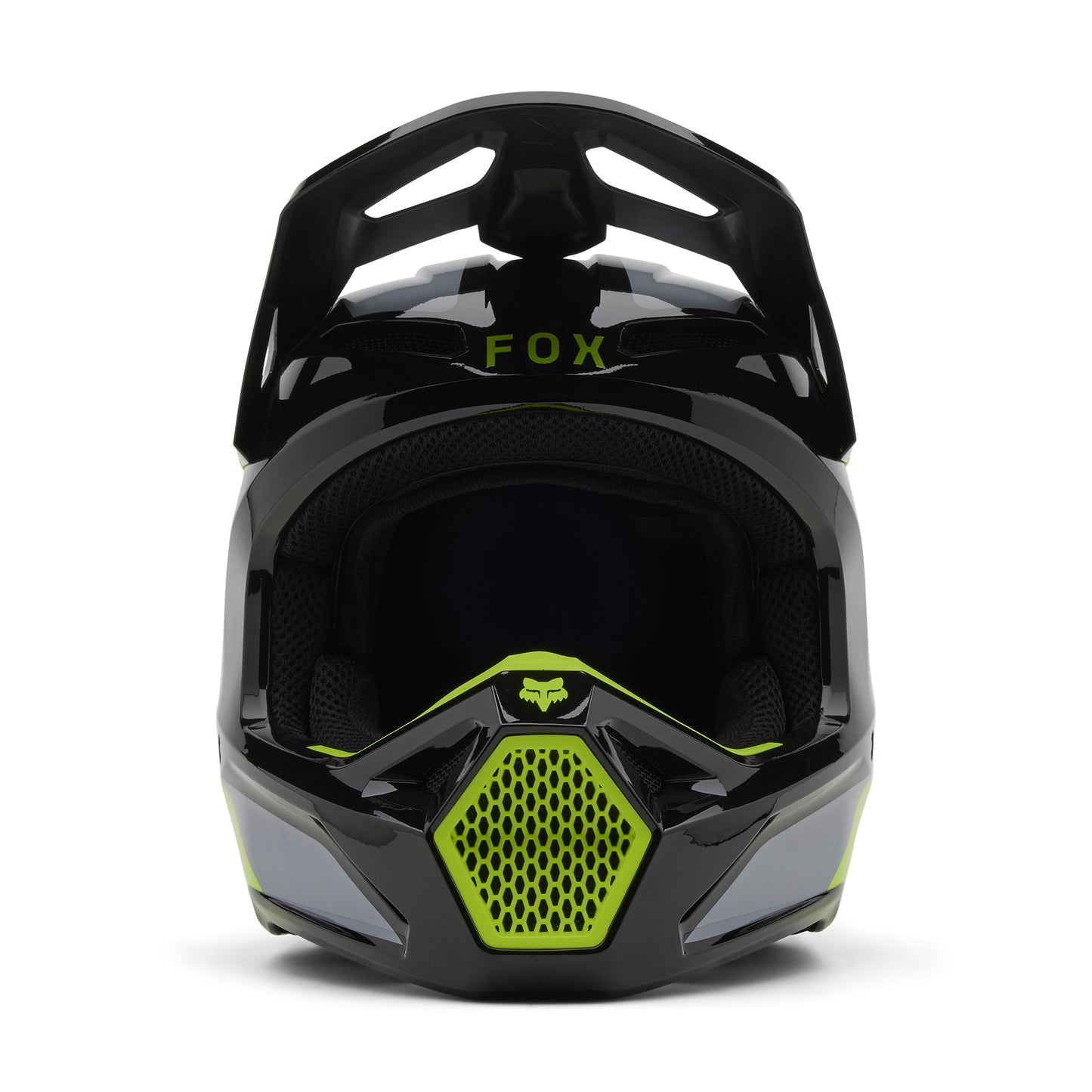 Fox MX25 V1 Lean Helmet - Grey / Yellow