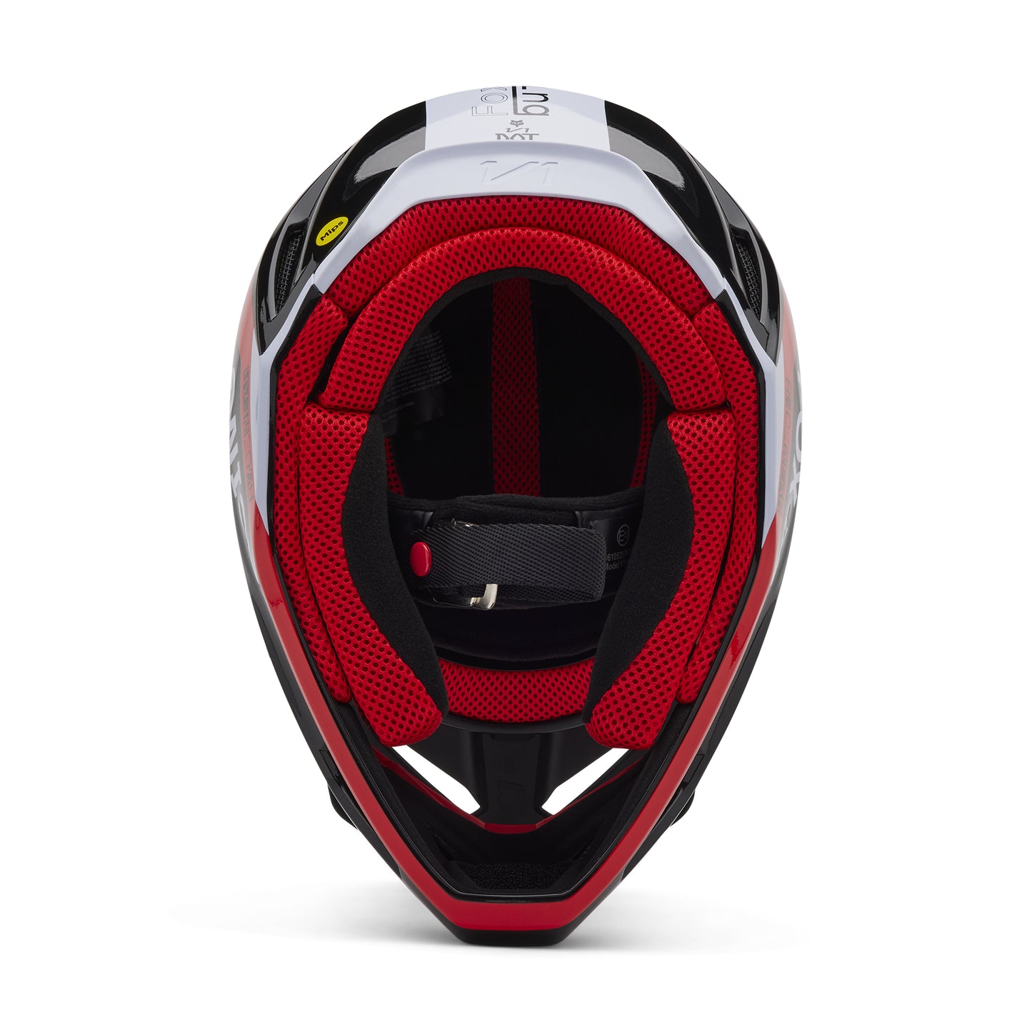 Fox MX25 V1 Race Spec Helmet - Black / Grey / Red