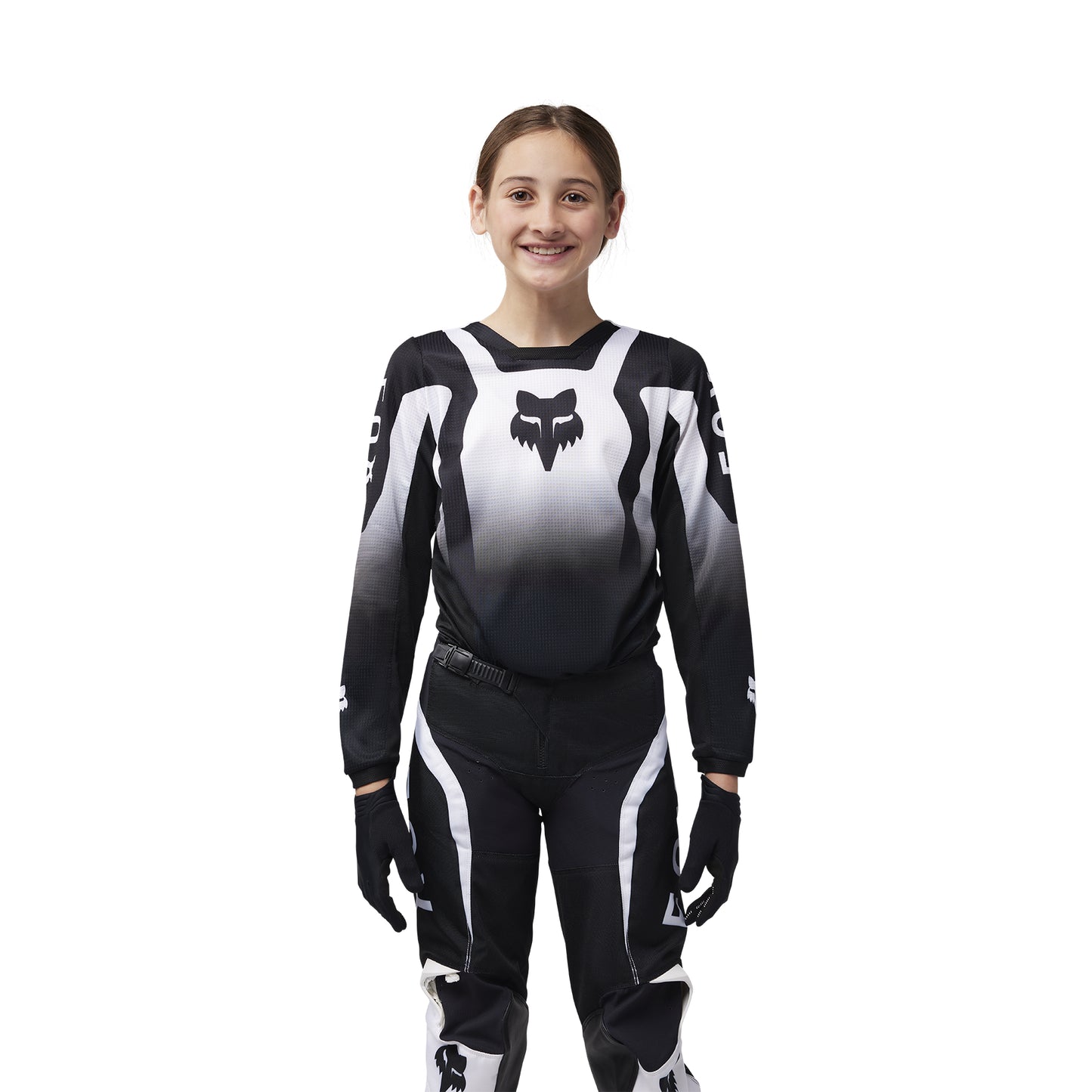 Fox MX25 Youth 180 Lean Jersey - Black / White
