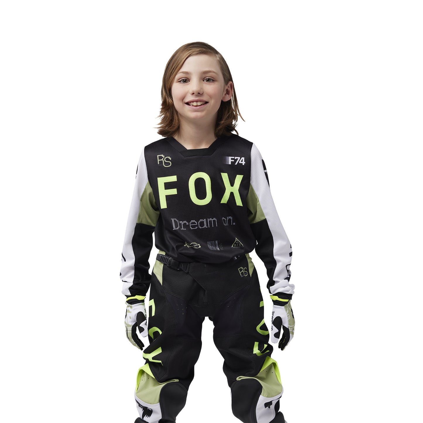 Fox MX25 Youth 180 Race Spec Jersey Green