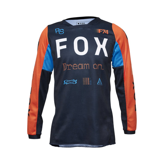 Fox MX25 Youth 180 Race Spec Jersey Navy Orange