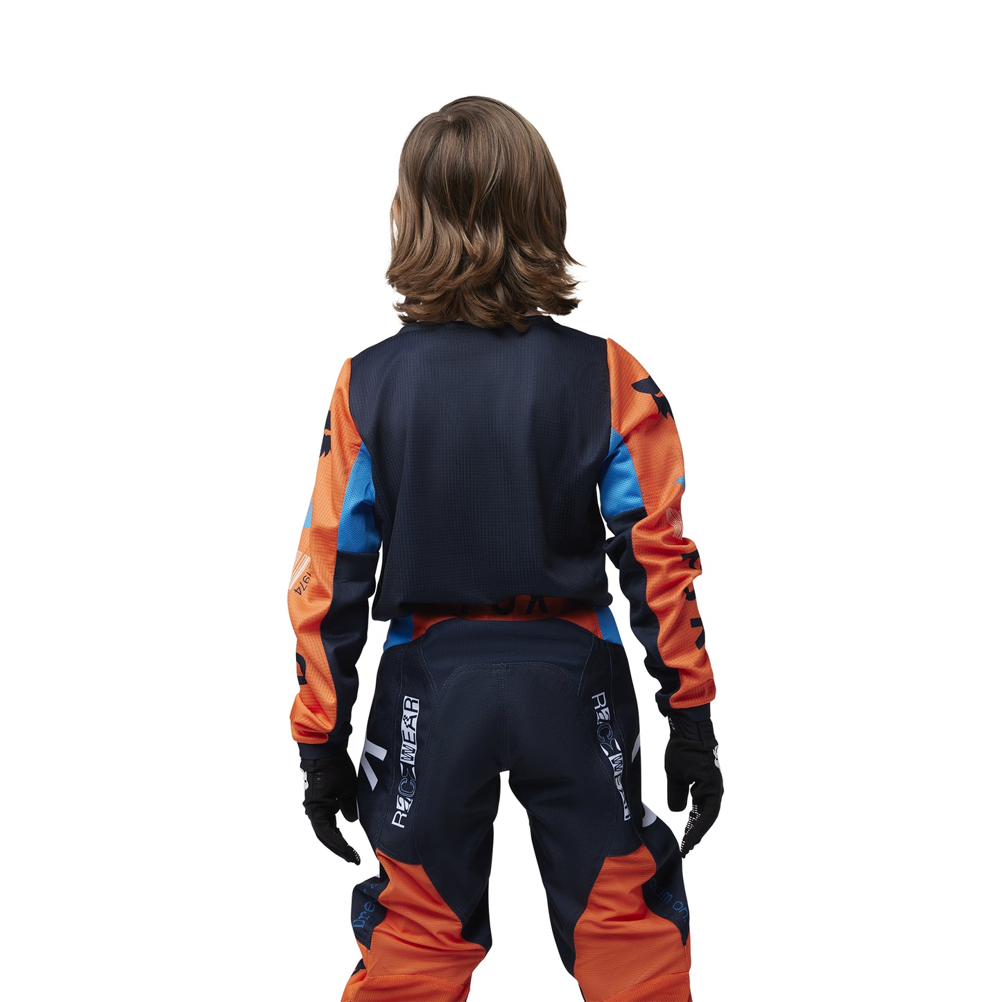 Fox MX25 Youth 180 Race Spec Jersey Navy Orange