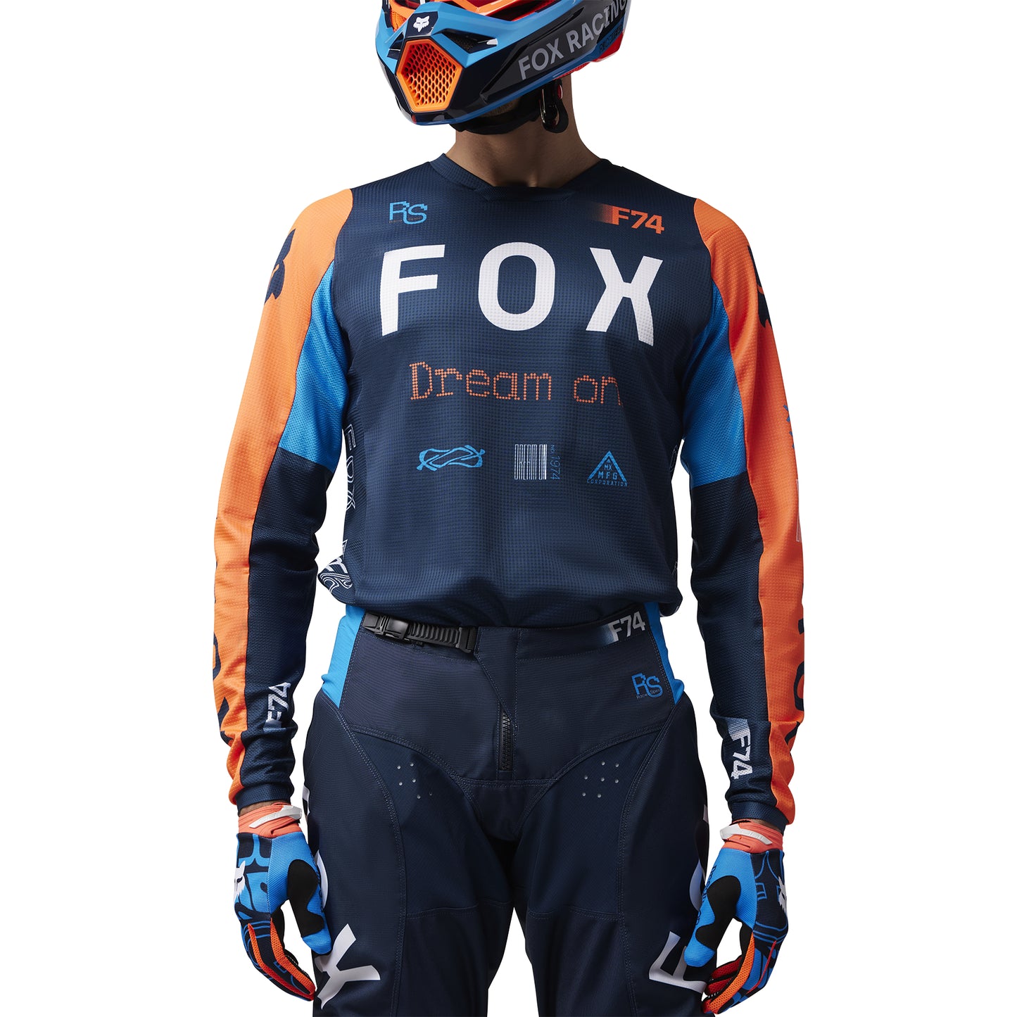 Fox MX25 180 Race Spec Jersey Navy Orange