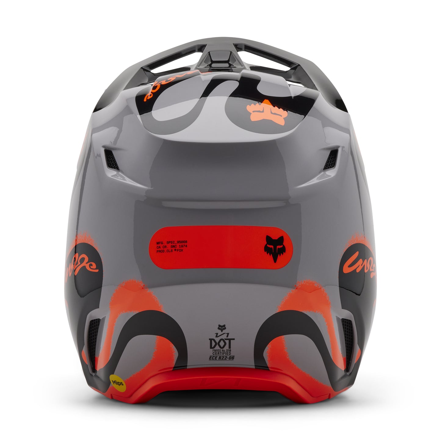 Fox MX25 V1 Emotion Helmet - Grey