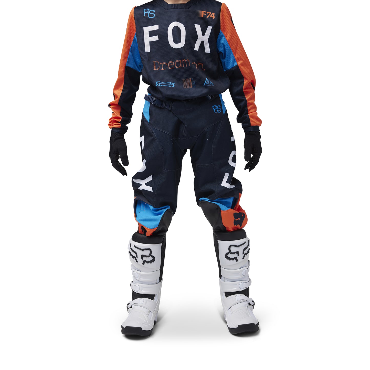 Fox MX25 Youth 180 Race Spec Pants Navy Orange