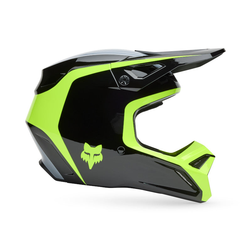 Fox MX25.5 V1 Flow Helmet - Black Yellow