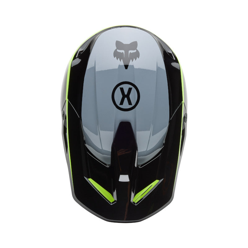 Fox MX25.5 V1 Flow Helmet - Black Yellow