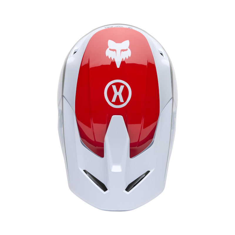 Fox MX25.5 V1 Flow Helmet - White Red