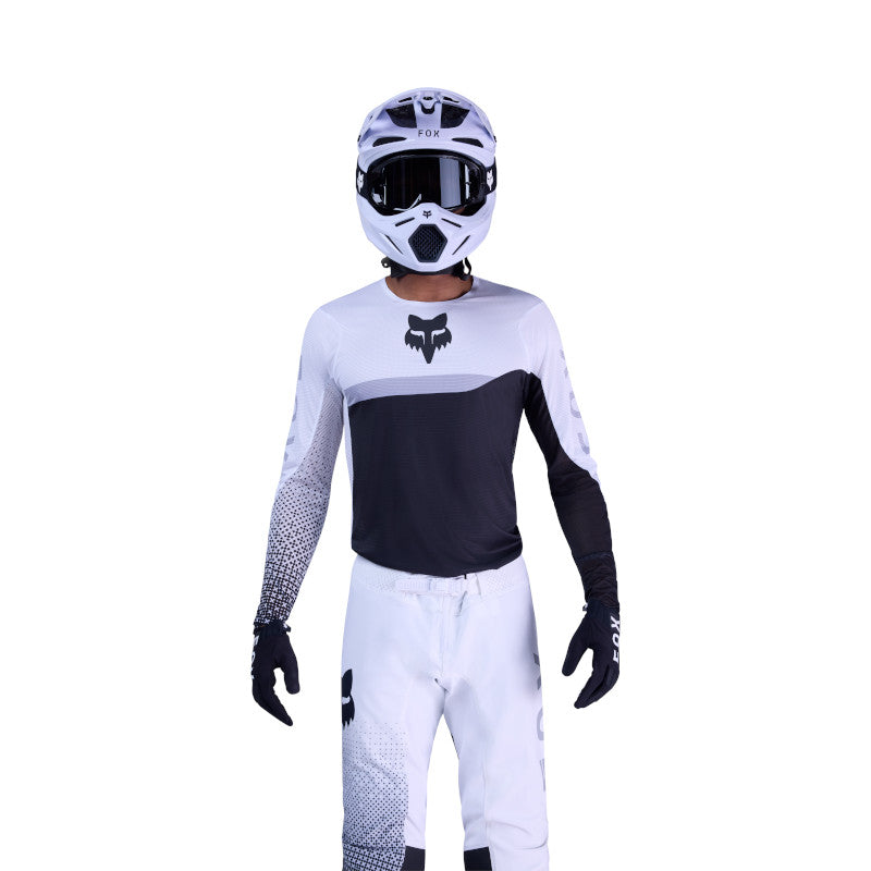Fox MX26 Flexair Fracture Jersey - White / Black