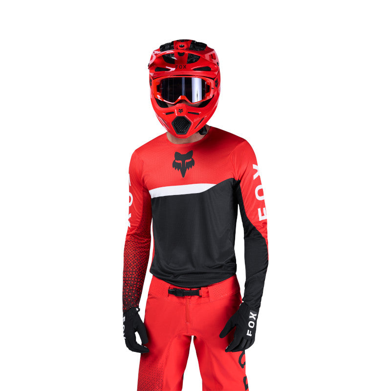 Fox MX26 Flexair Fracture Jersey - Fluro Red