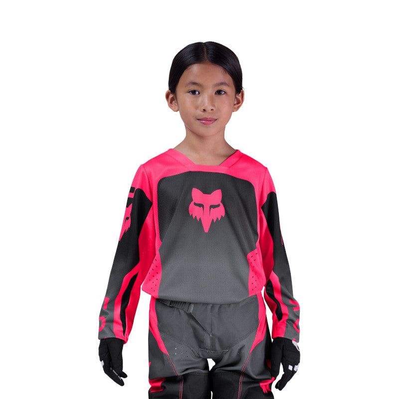 Fox MX26 Youth Girl 180 Shield Jersey - Black / Pink