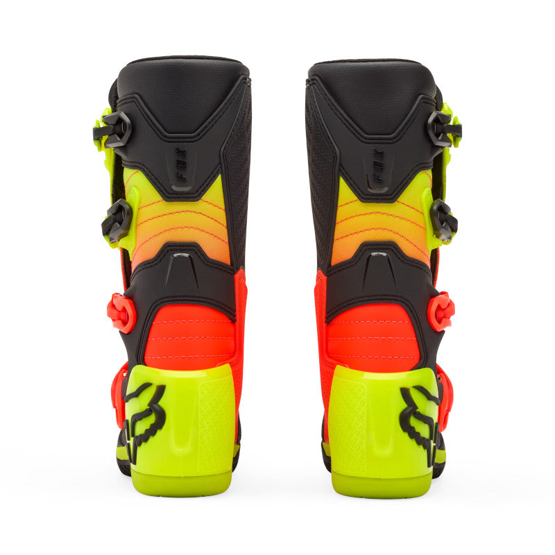 Fox Youth Comp Boots - Orange / Yellow