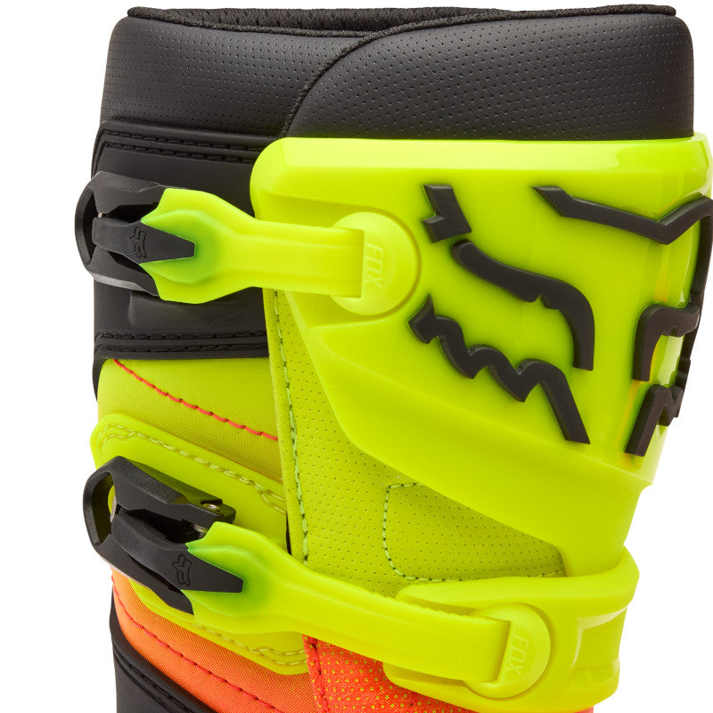 Fox Youth Comp Boots - Orange / Yellow