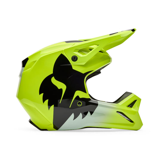 Fox V1 Shield Helmet - Fluro Yellow