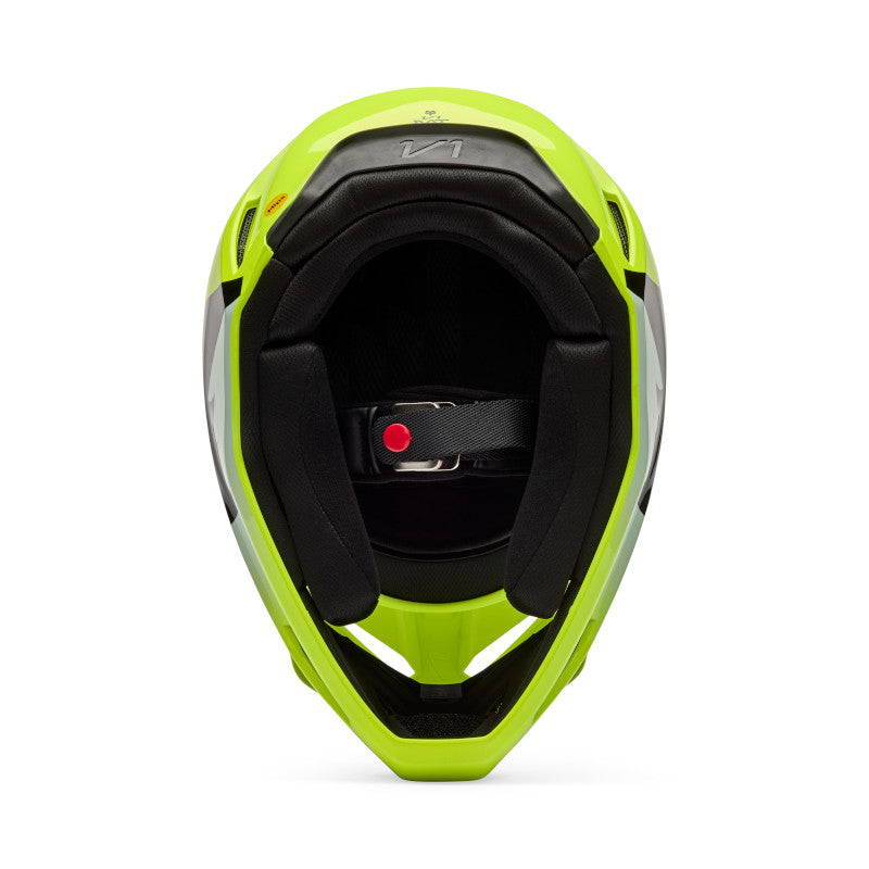 Fox V1 Shield Helmet - Fluro Yellow
