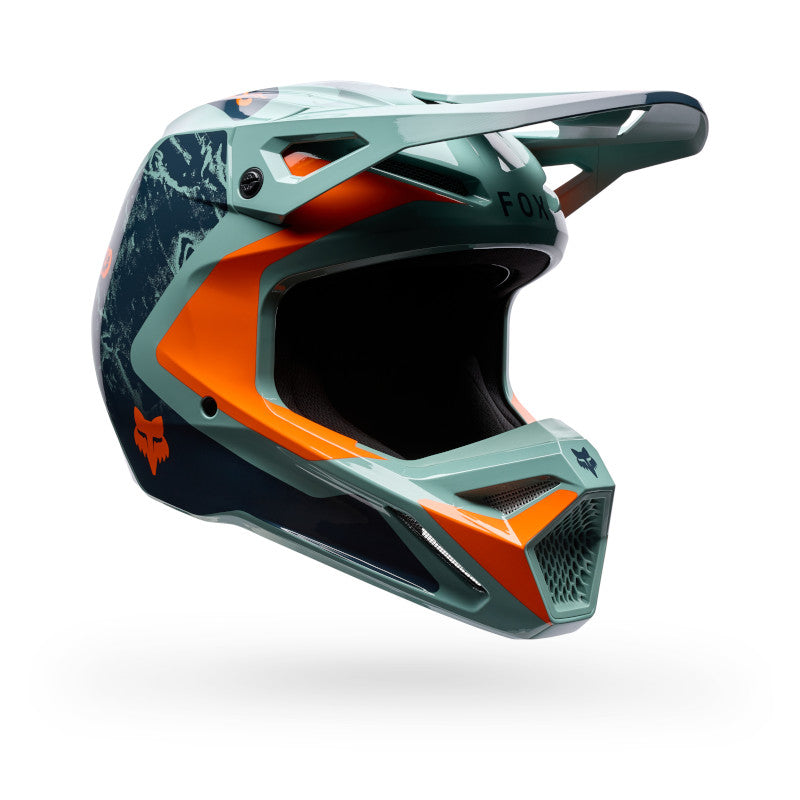 Fox MX26 V1 Image Print Helmet - Blue / Orange