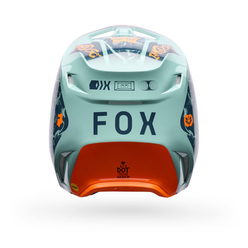 Fox MX26 V1 Image Print Helmet - Blue / Orange