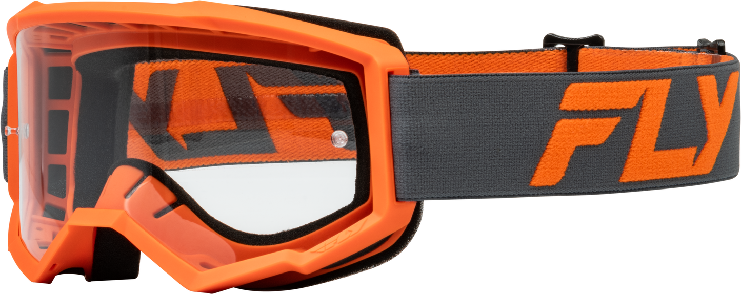 Fly Youth Focus Goggles Charcoal Orange