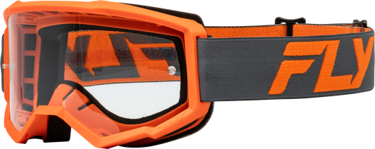 Fly Youth Focus Goggles Charcoal Orange