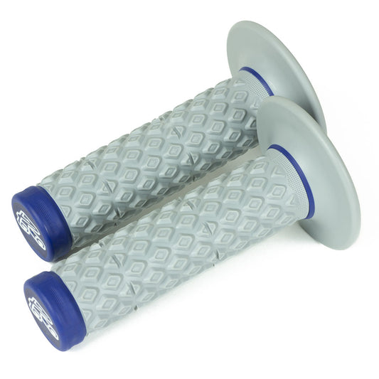 Renthal Comfort Pattern Dual Compound MX Grips Soft / Firm - Blue