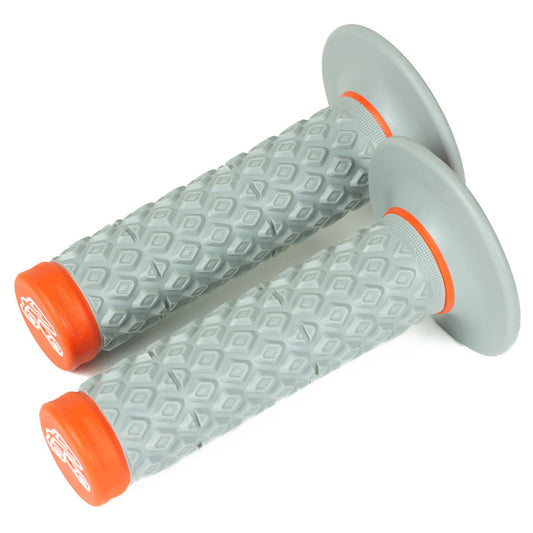 Renthal Comfort Pattern Dual Compound MX Grips Soft / Firm - Orange