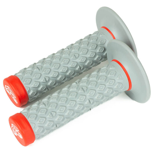 Renthal Comfort Pattern Dual Compound MX Grips Soft / Firm - Red